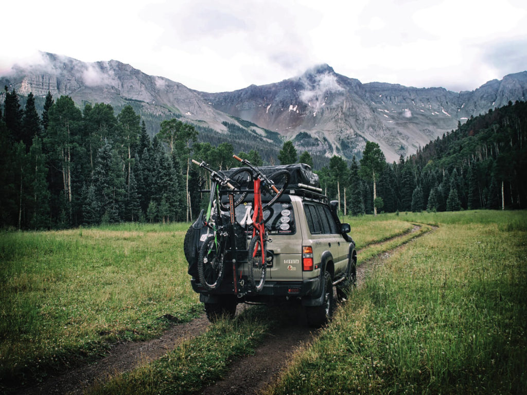 The Toyota FJ80 suits his passion for biking and off-roading