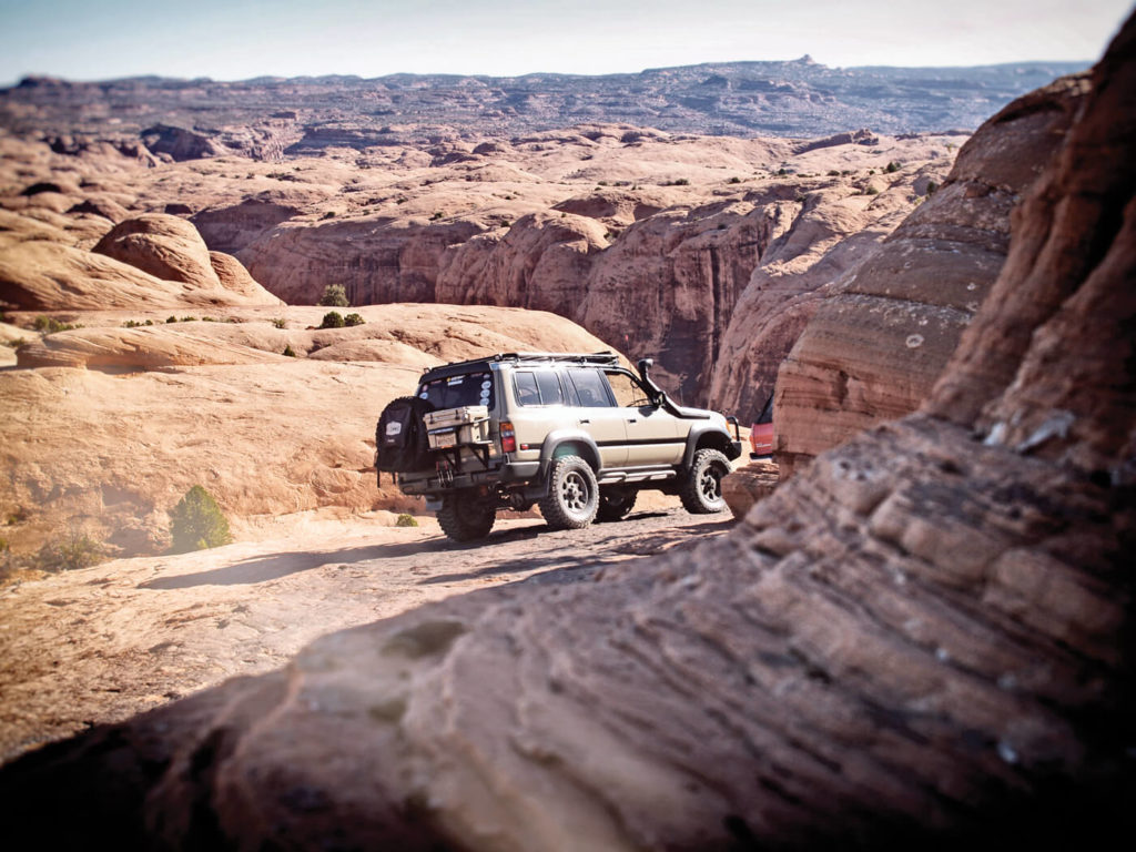 Driving through a rock jungle in Dune Beige