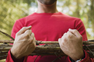 Your fire will need wood in a variety of thicknesses ranging from pencil thin to wrist thick.