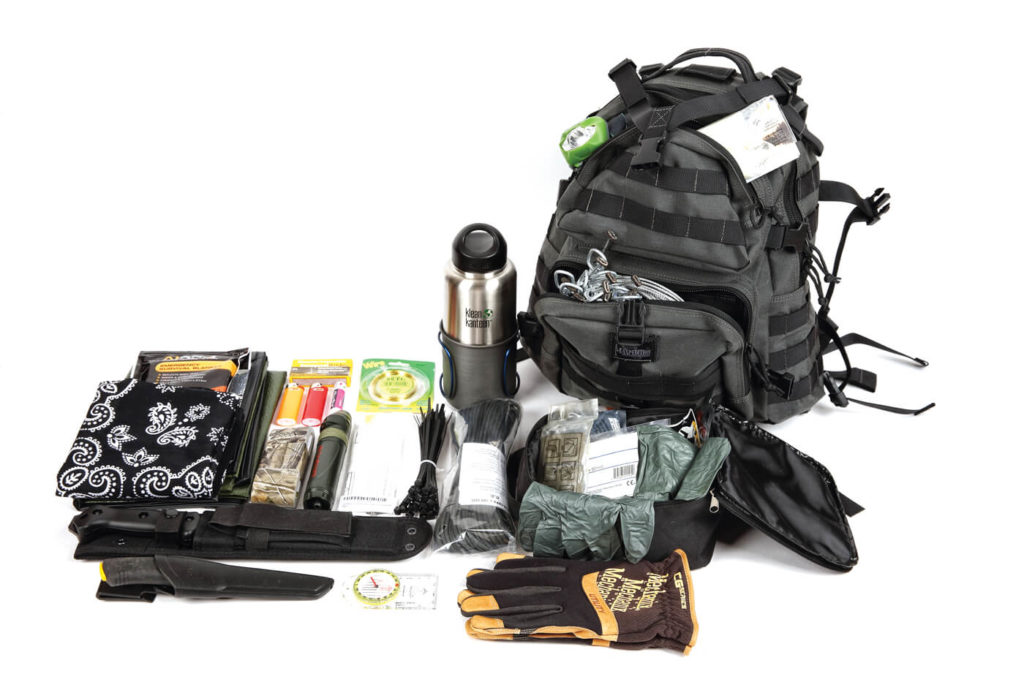 bugout bag with supplies 