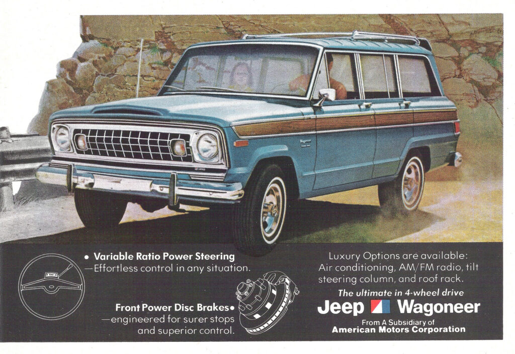 4-Wheel Drive Jeep Wagoneer 1974 ad, FCA Corp.