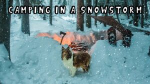 snowstorm camping