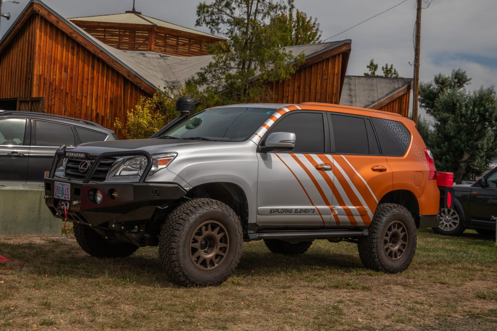 Toyo Tires Trailpass: Lexus GX470 with orange wrap