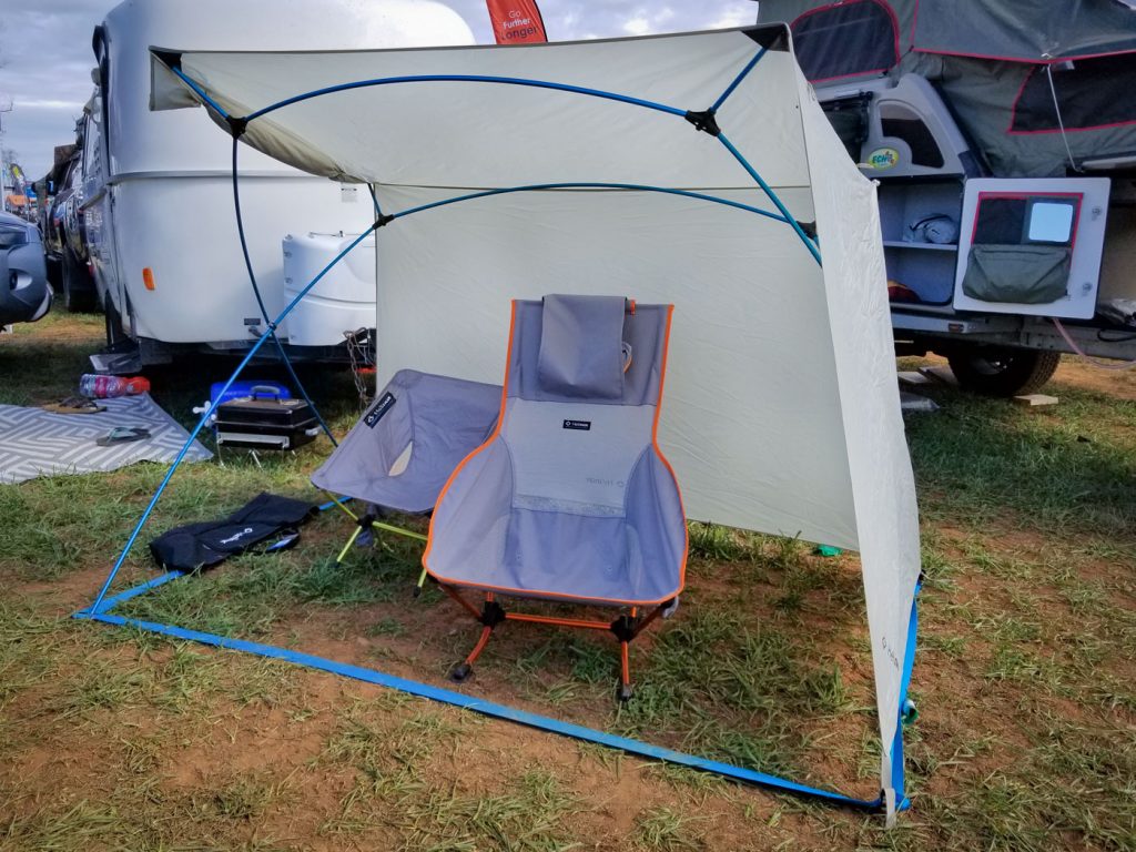 2019 Overland Expo East: Helinox Royal Box shade unit and Helinox chairs