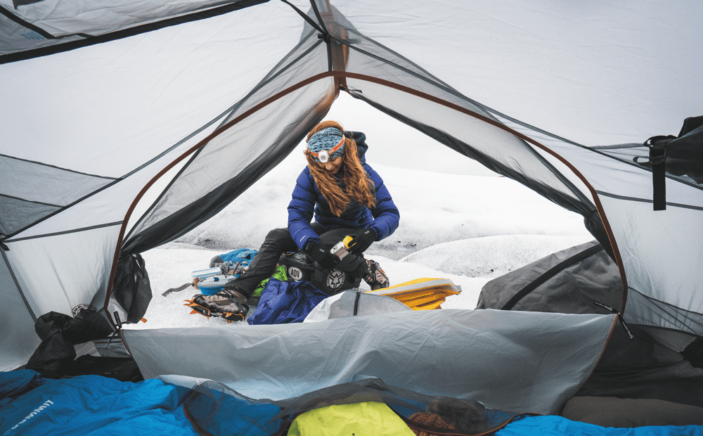 Winter Camping on Mendenhall Glacier, Alaska