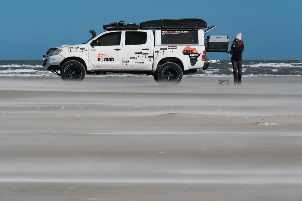 Toyota Hilux 4WD camping journey in Hirtshals, Denmark