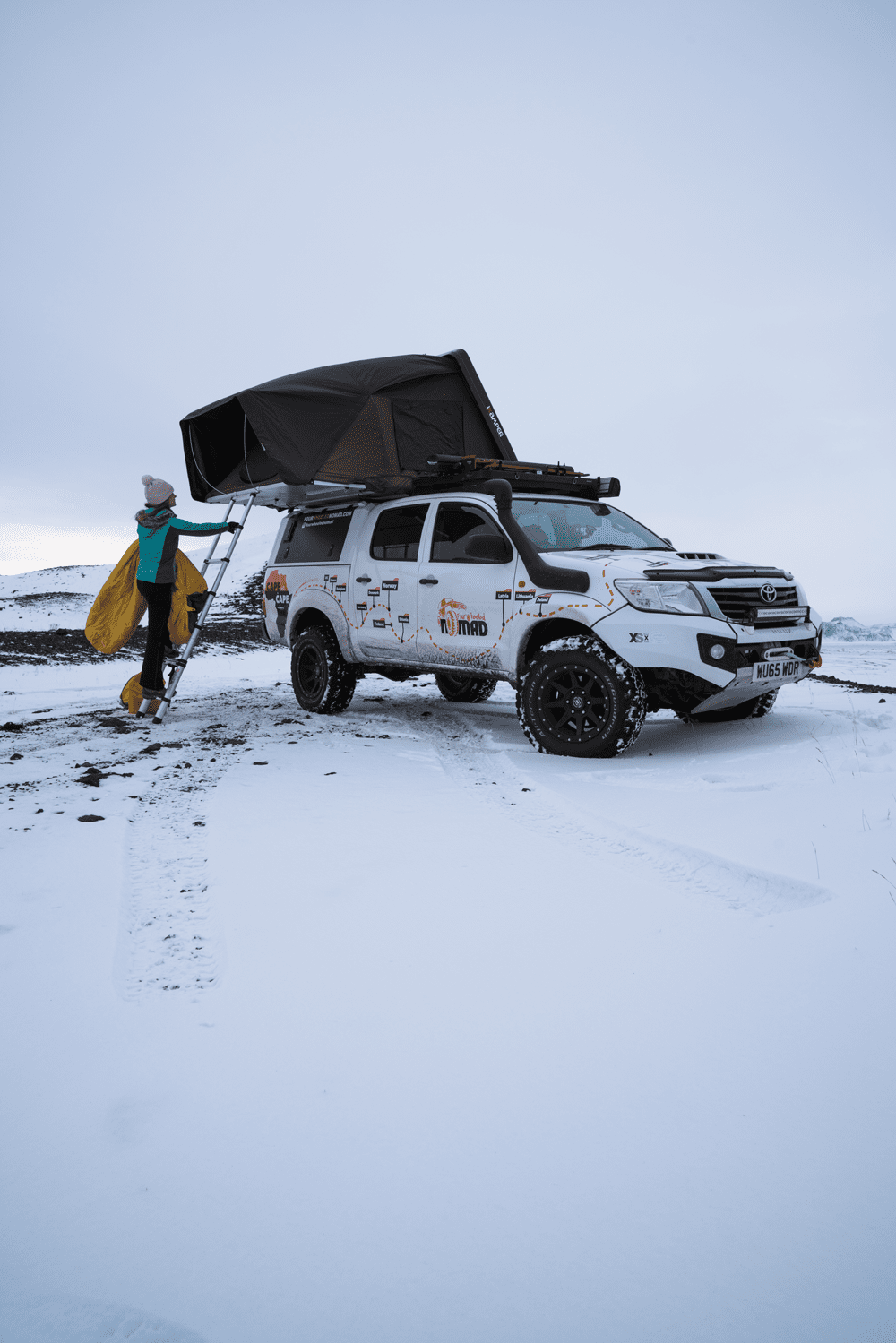 Toyota Hilux during 4WD camping journey 