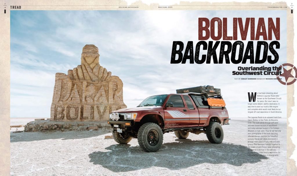 TREAD May/June 2020 Bolivian Backroads preview