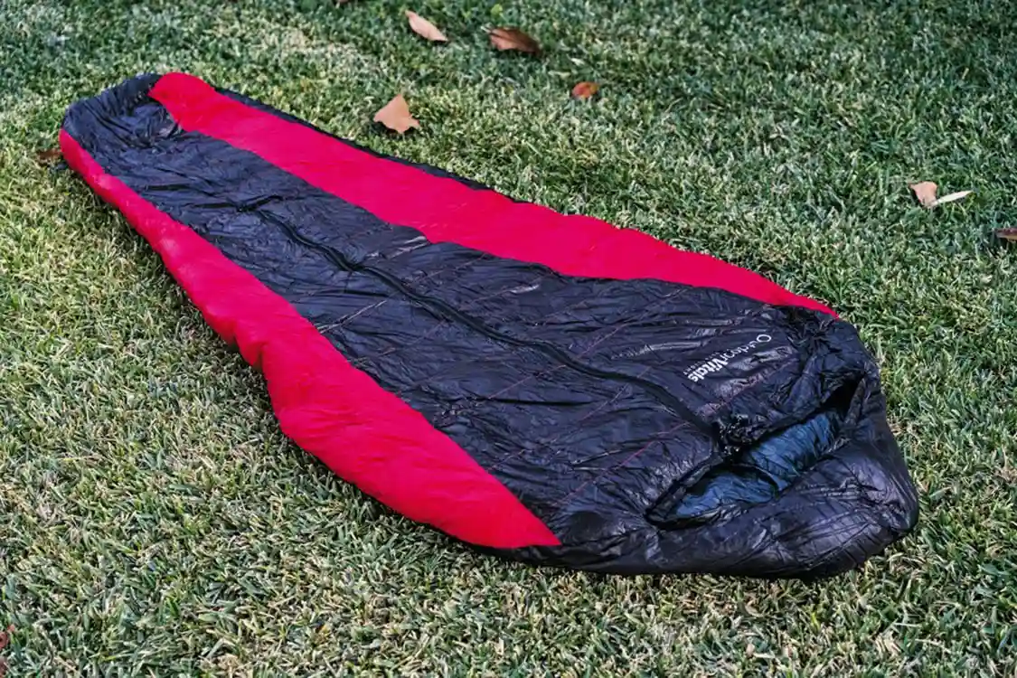 Outdoor Vitals Hybrid sleeping bag red and black