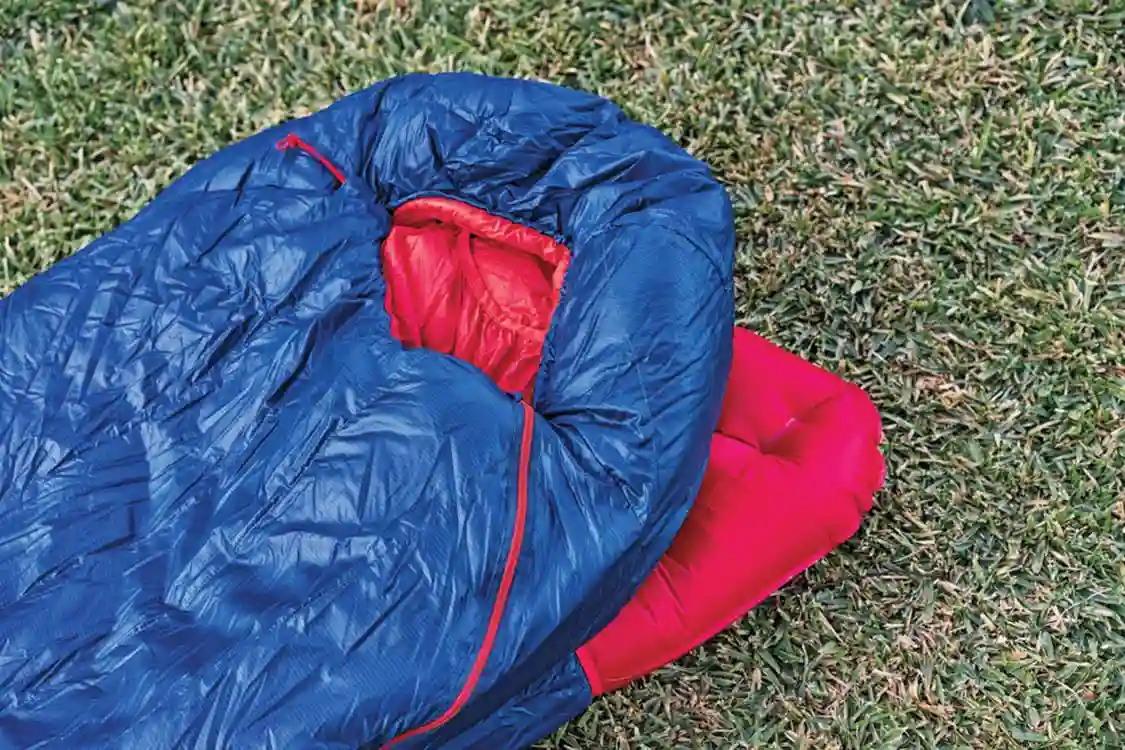 Big Agnes Anvil Horn winter sleeping bag with sleeping pad