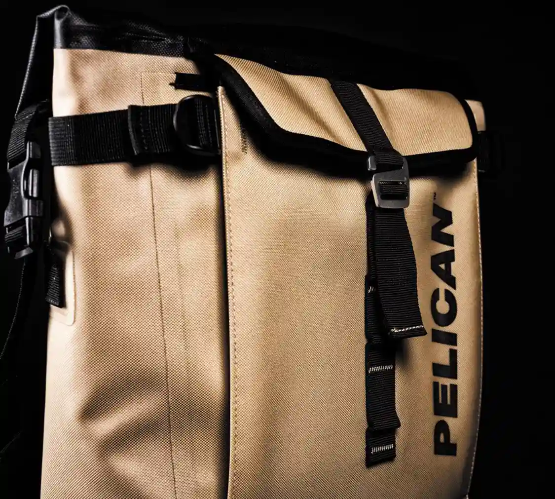 Pelican Dayventure Backpack Cooler gold front pocket