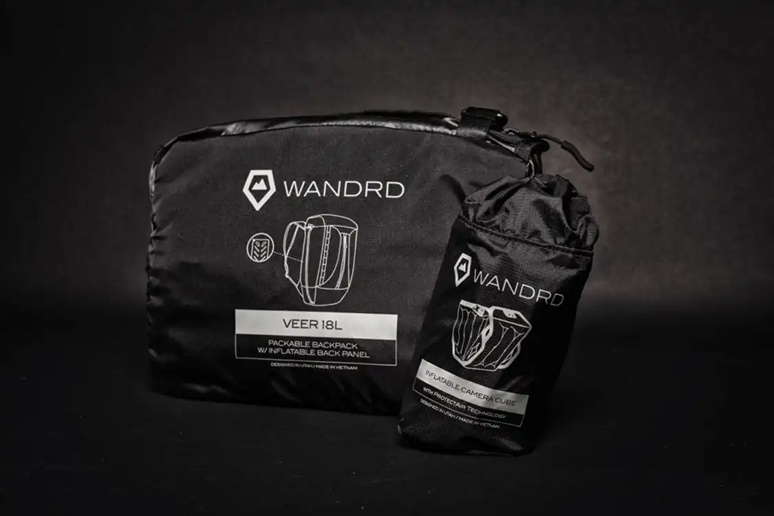 Wandrd VEER packable backpack black front