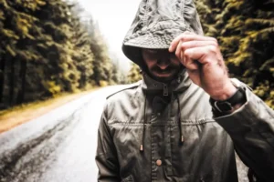 technical outerwear hat jacket
