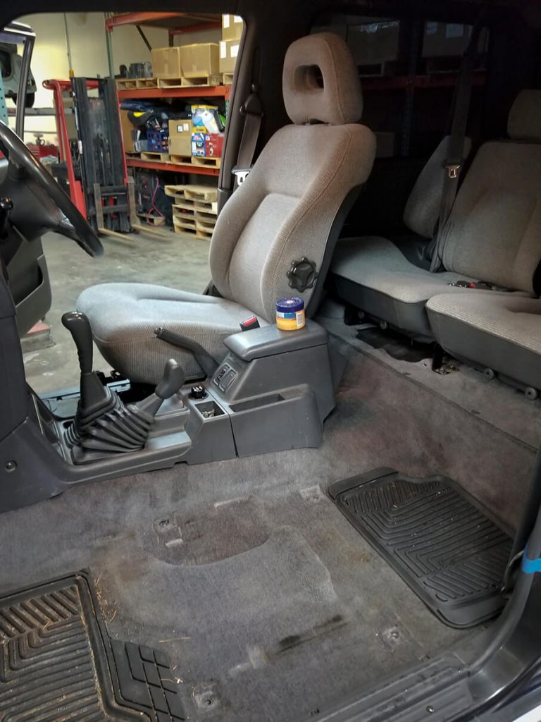 Stock Pajero seat out