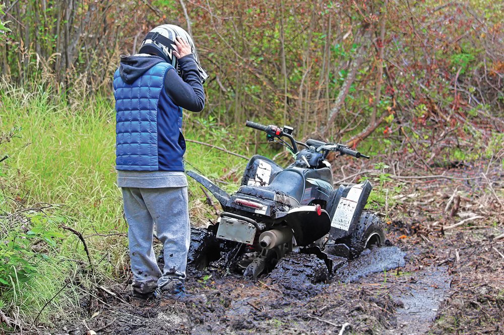 Off-road rider stranded