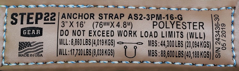 Step22 Anchor Strap label