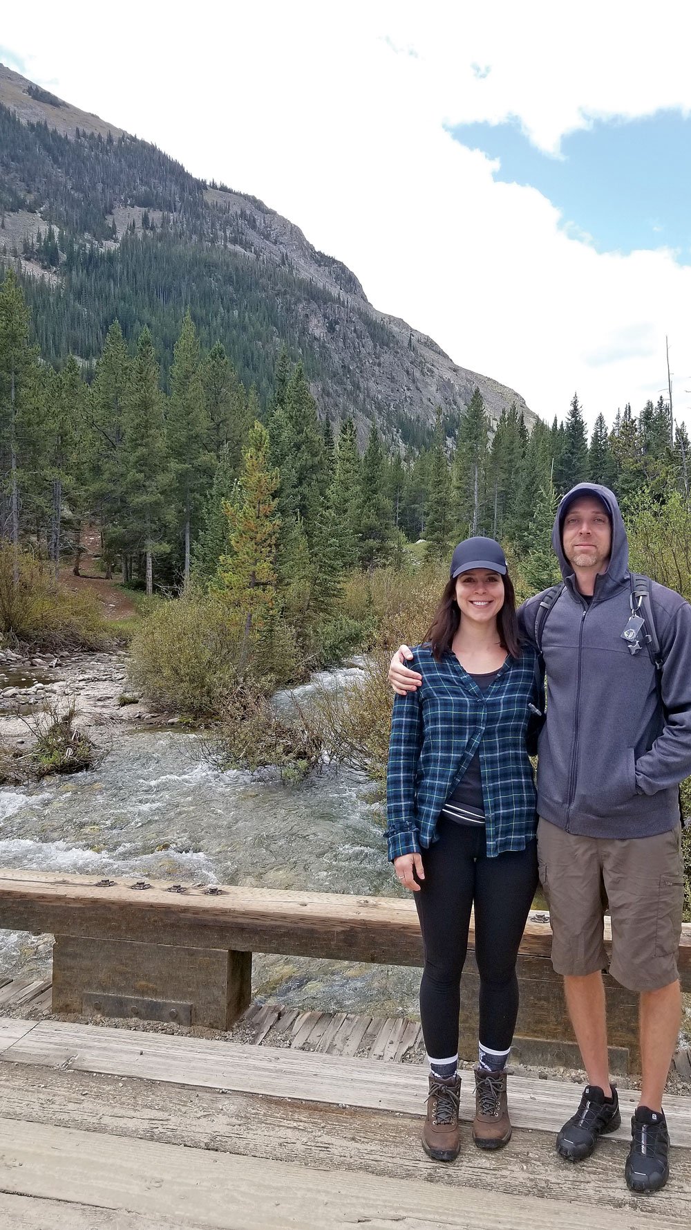 Christine and Aaron Willers at a campsite