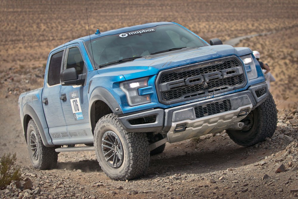 Rebelle Rally women Sarah Homer and Lindsey Hunter with their Ford Raptor