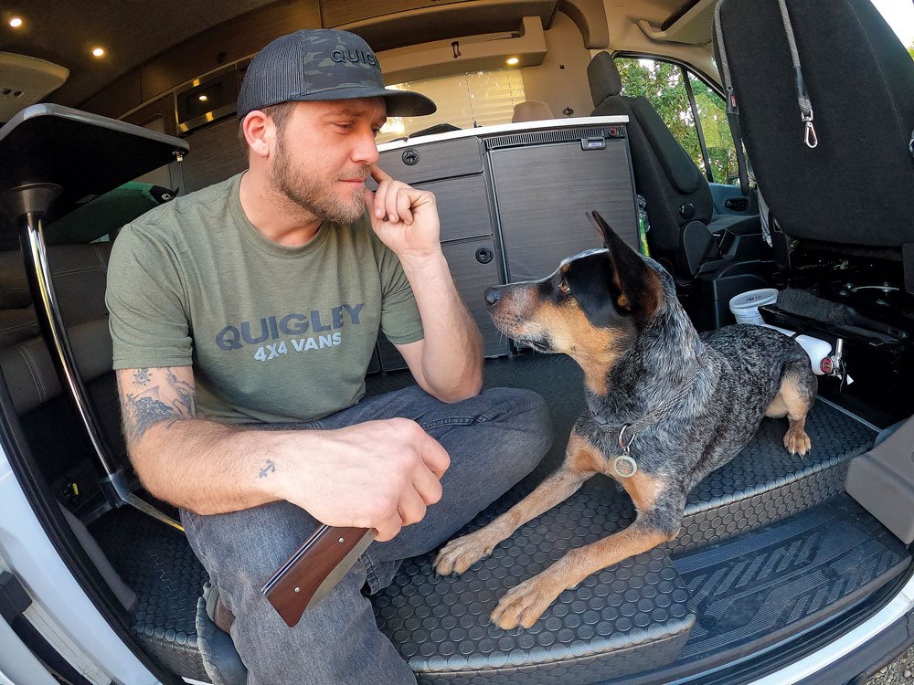 Adam Glick and his dog