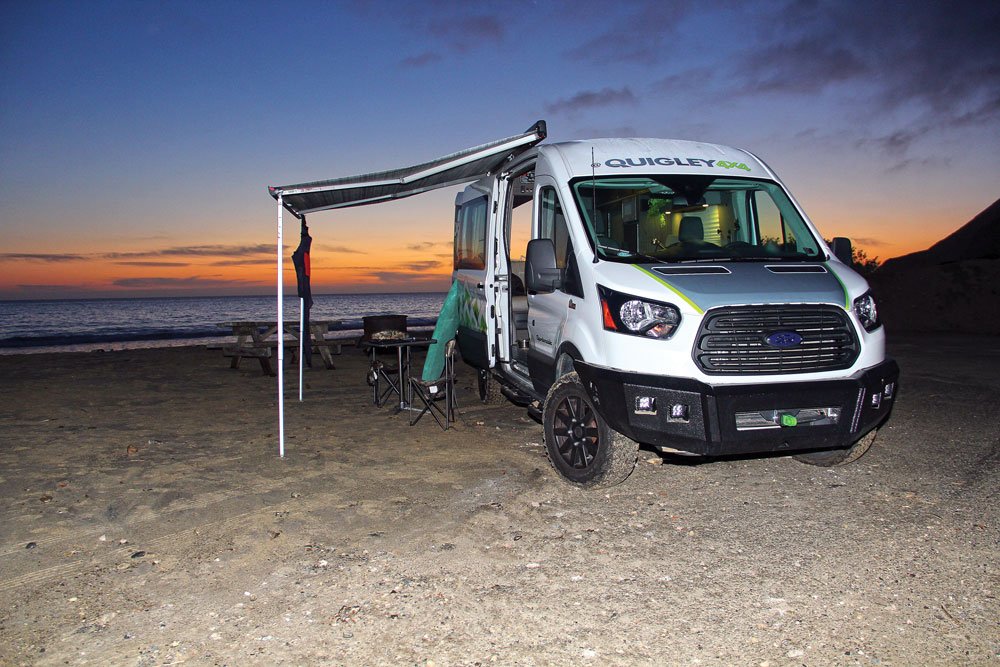 Quigley 4x4 van with awning