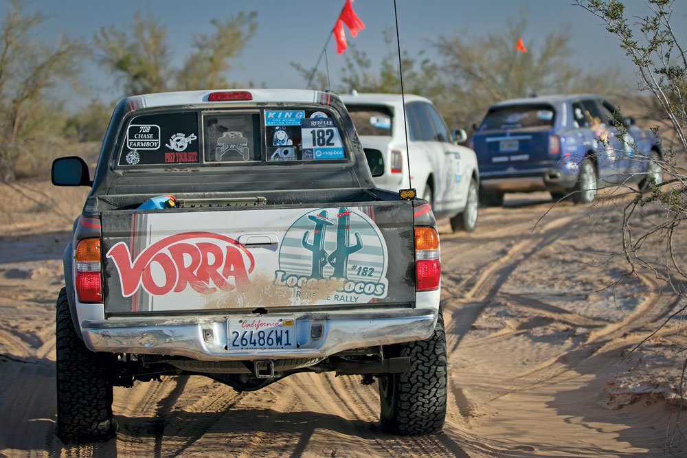 VORRA represented on the tailgate of Team Locos Mocos Rebelles