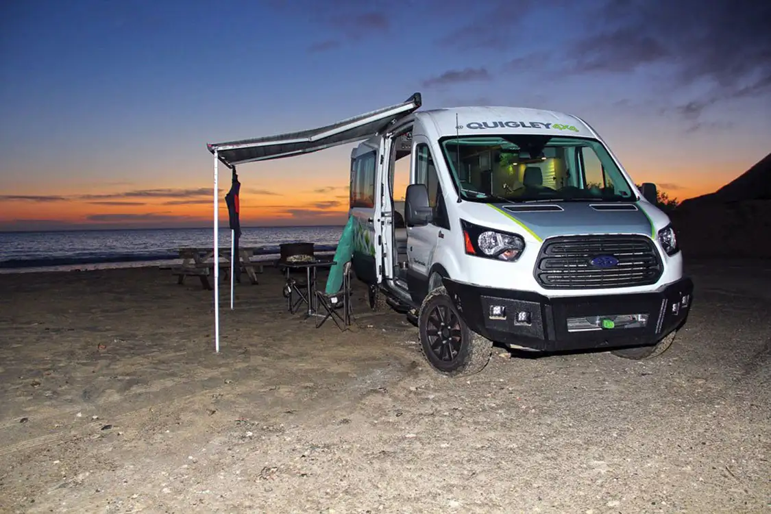 Quigley 4x4 van with awning