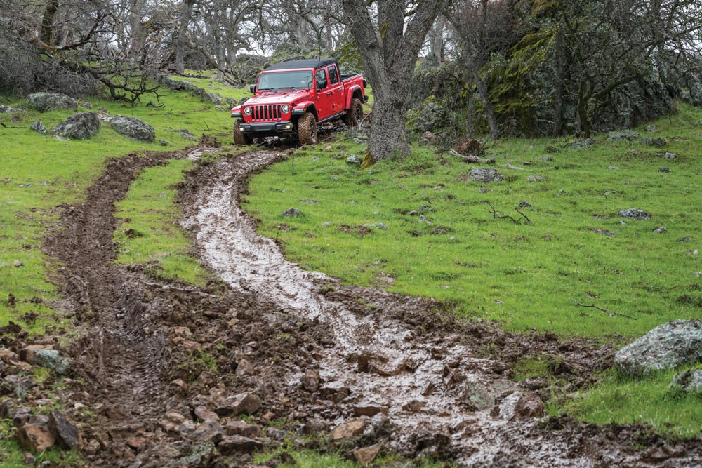 This Jeep has no problem going through mud