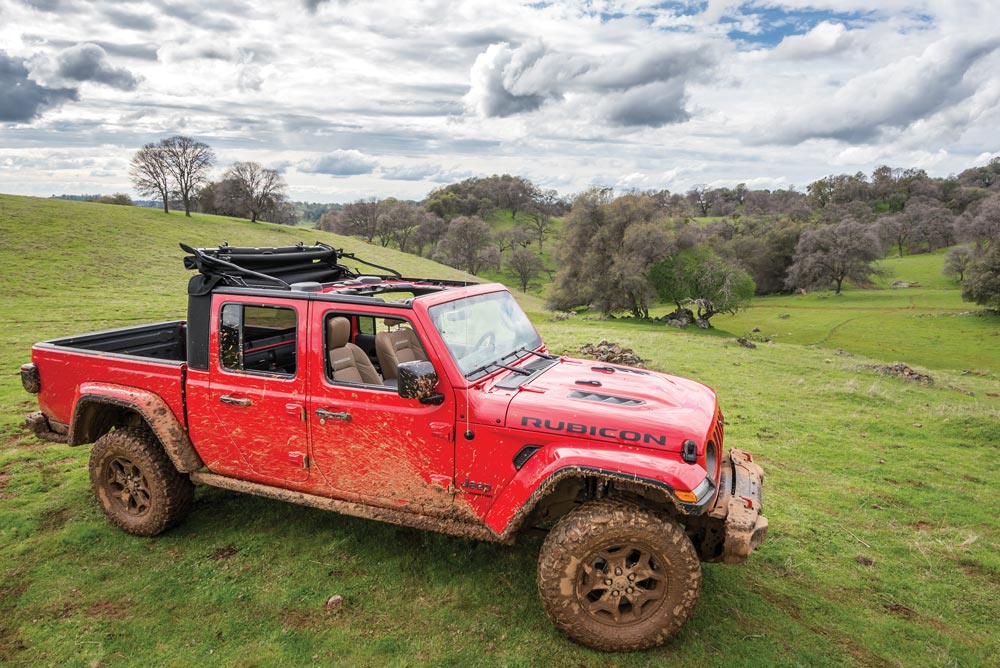 Jeep Gladiator with a drop-top