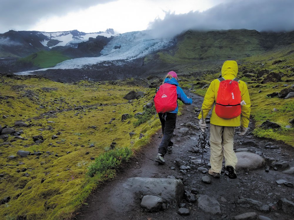 Challenging hike in the rain, clouds, and fog