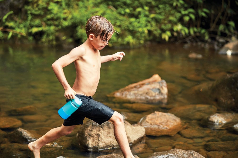 Kid-friendly water bottle for the camping family