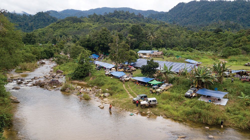 The village of Pos Gop near the Thai border