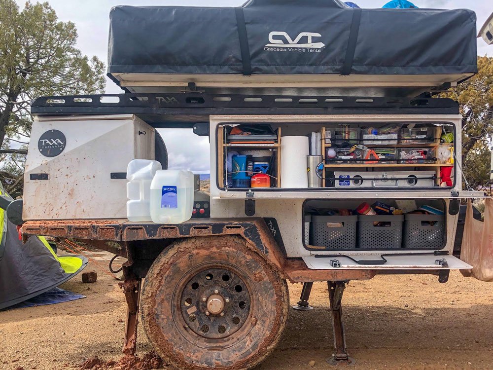 Julie is known for her efficient camp kitchen organizing skills