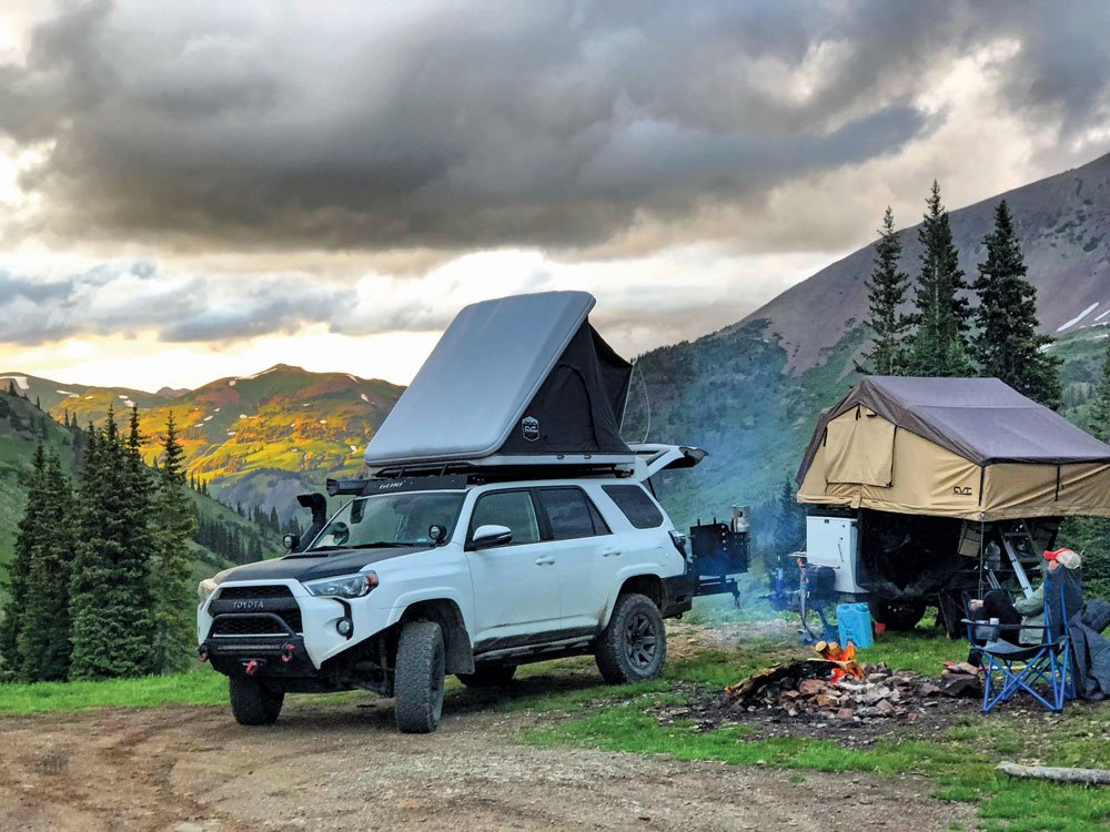 Overlanding as a family complete with a warm fire