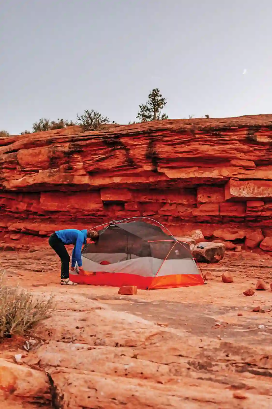 Slick Rock Sandstone makes an ideal camp spot