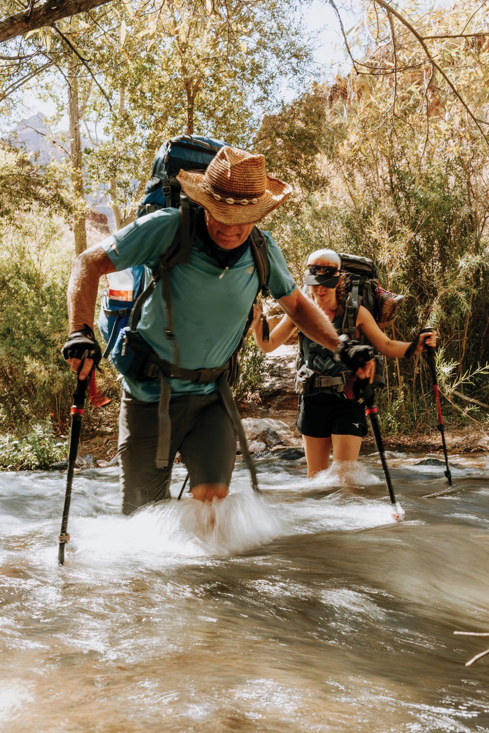 Snowmelt varies the height of the river crossings