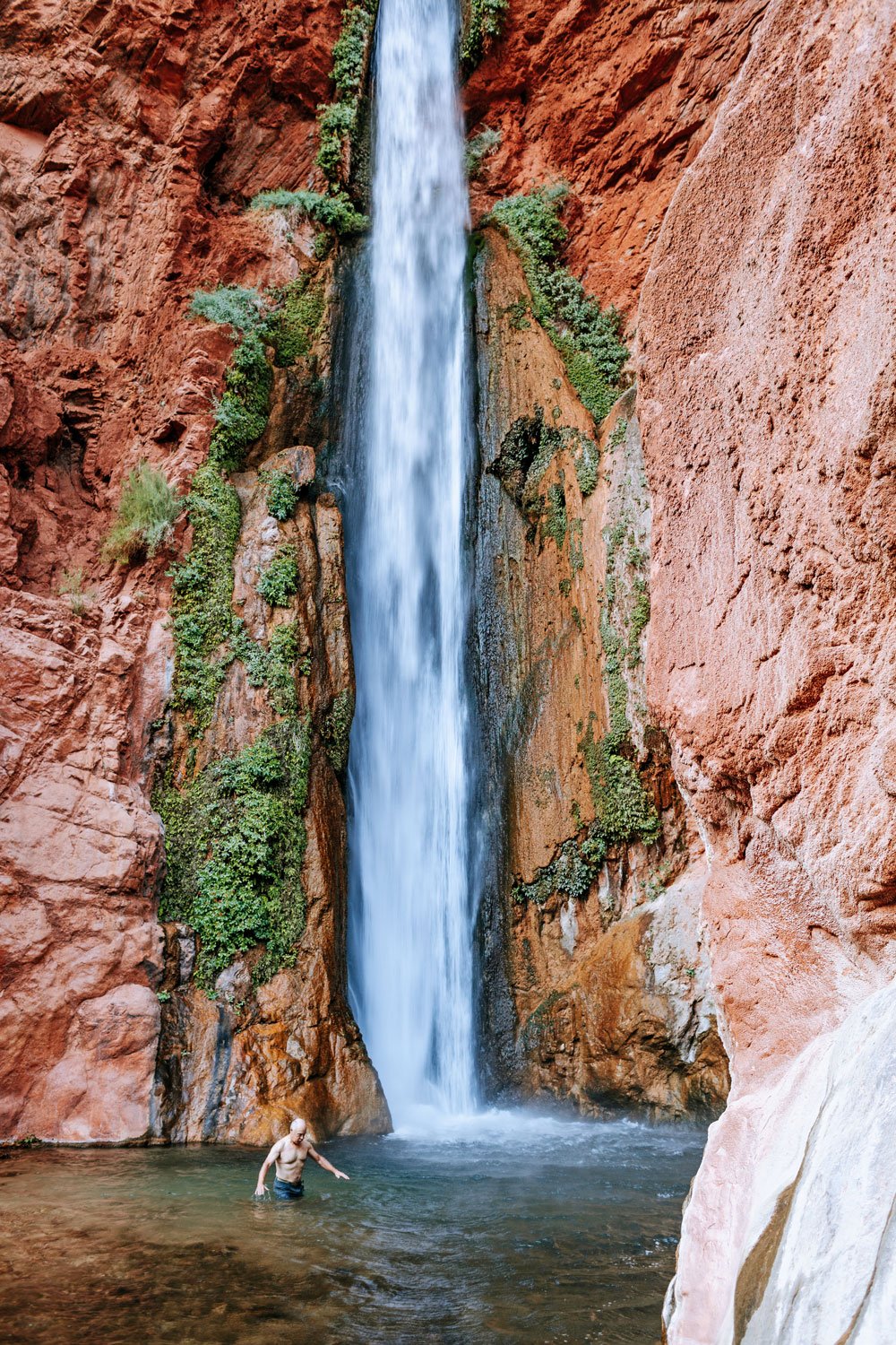 Cooling off at Deer Creek Falls