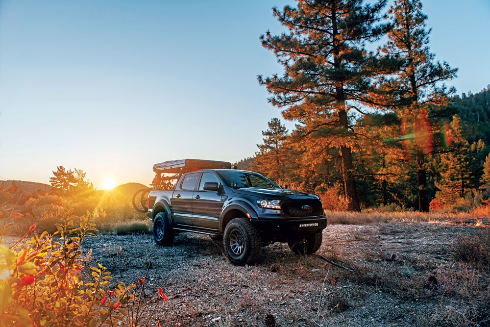 Beautiful sunset is the perfect backdrop to this Ford Ranger