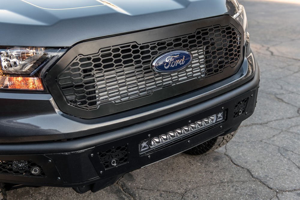 The front end of the Ford Ranger is stylish and functional