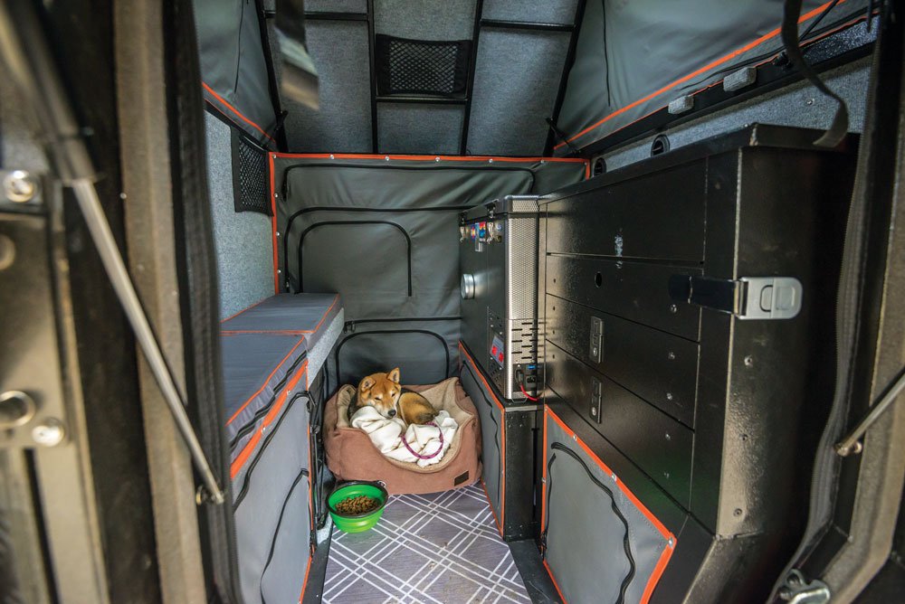 The Khaya Camper is a cozy home for pup and human alike