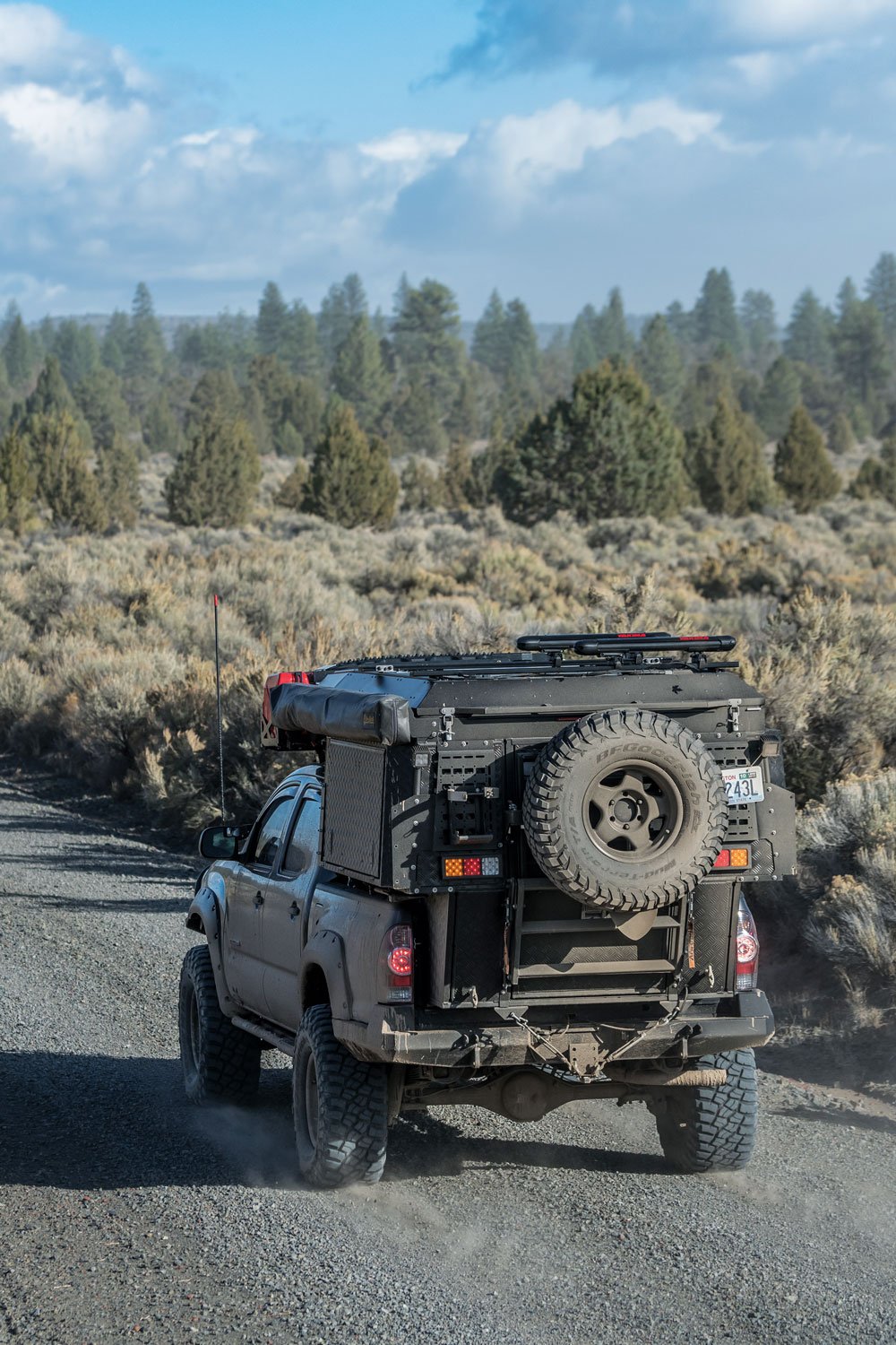 Tacoma and Khaya Camper on an adventure