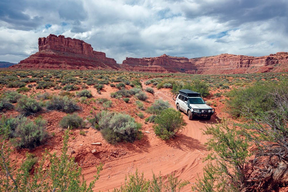 Driving down a remote dirt road