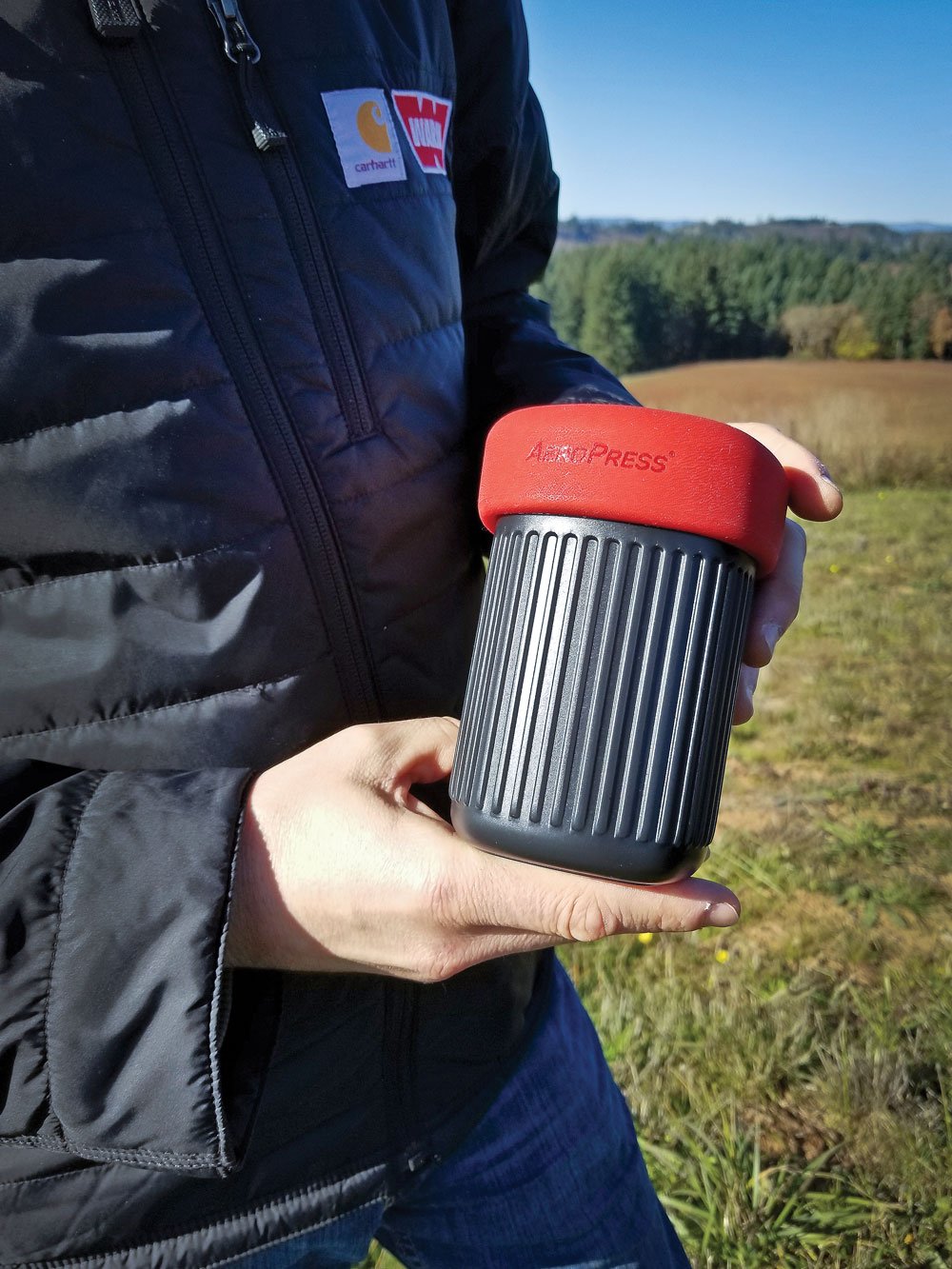 AeroPress for coffee on the go