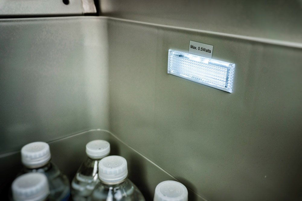 Water bottles cooling safely inside the fridge