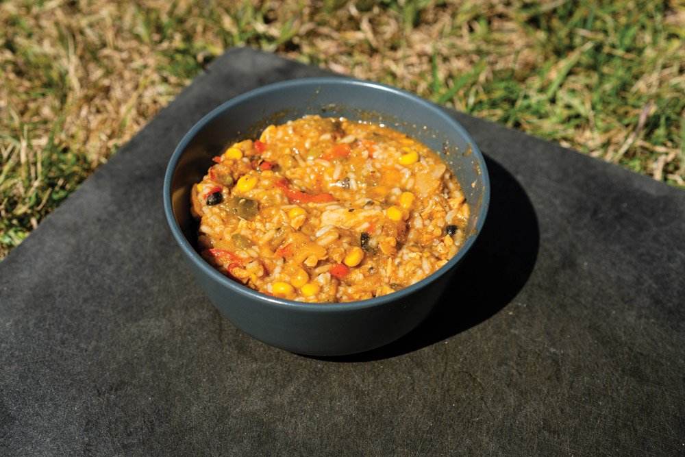 Chicken Fajita Bowl ready to eat