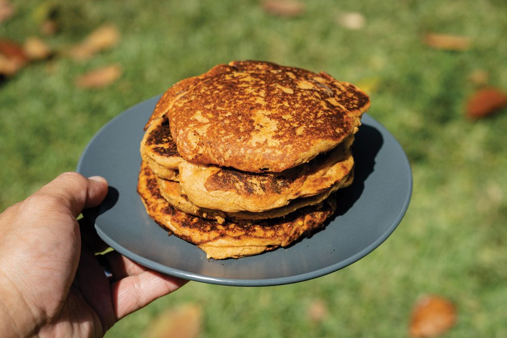 Mountain Standard Carrot Cake Pancakes ready to eat