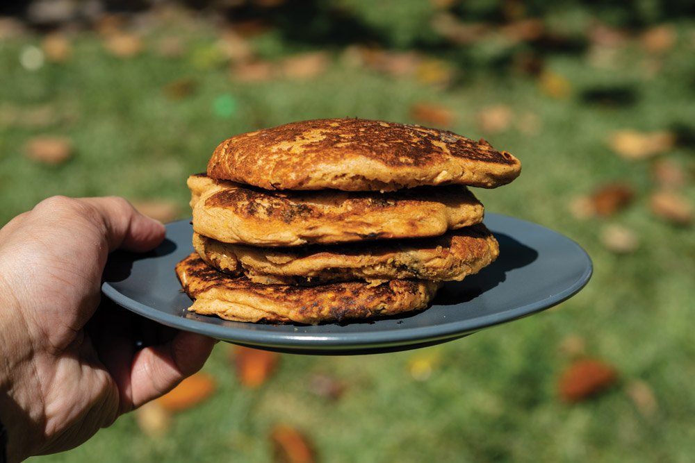 Carrot Cake Pancakes ready to eat