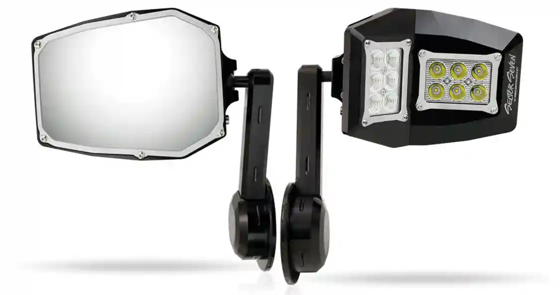 Sector Seven Spectrum Lighted LED Mirrors for Jeep JK