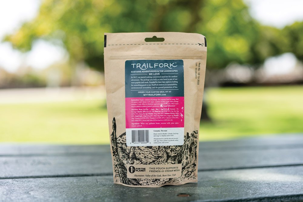 Trail Fork Coconut Chala Masala packaged camp food