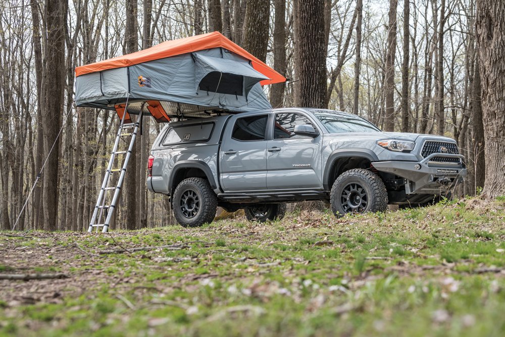 Camp ready with this roof top tent