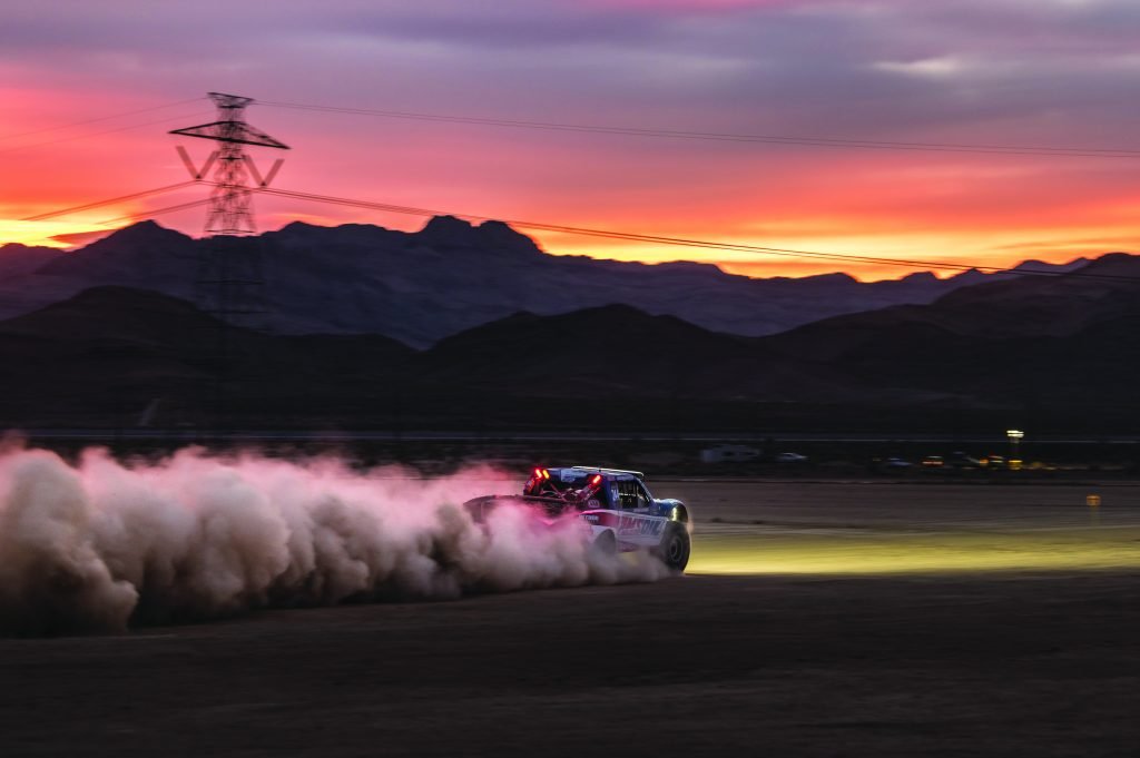 Racing into the night adds excitement during the Mint 400